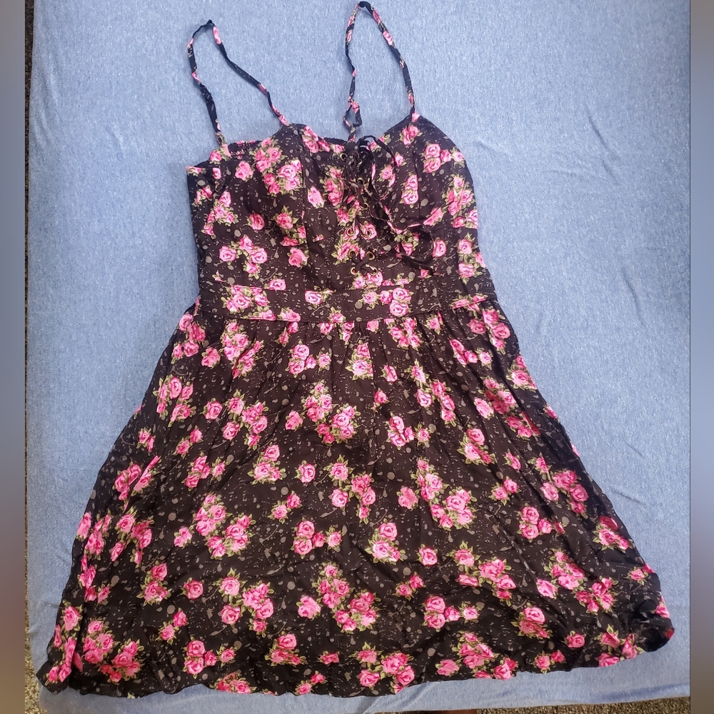 No Boundaries black floral sun dress